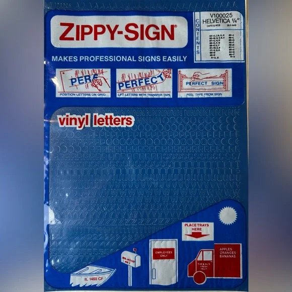 Zippy-Sign | Design | Zippysign Vinyl Letters Caps And Numbers 4 Blue ...